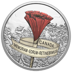 Canadá Día del Recuerdo coloreada 1 oz plata 2026 Proof