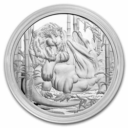 Niue: Apex Predators - Dragón de Komodo vs Tigre 1 oz Plata 2022