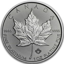 Feuille d'érable canadienne 1 once de platine 2018