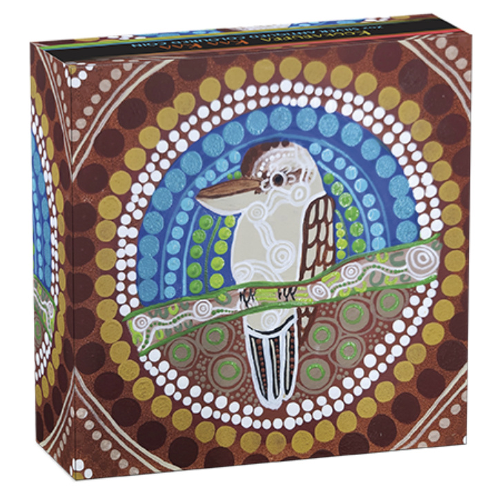 Kookaburra Kaa-Kaa kolorowany 2 uncje Srebra 2024 Antiqued Coin