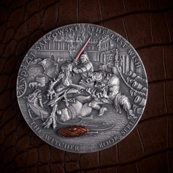 Niue: Wiedźmin: Ostatnie Życzenie kolorowany 200 g Srebra 2025 High Relief Antiqued Coin