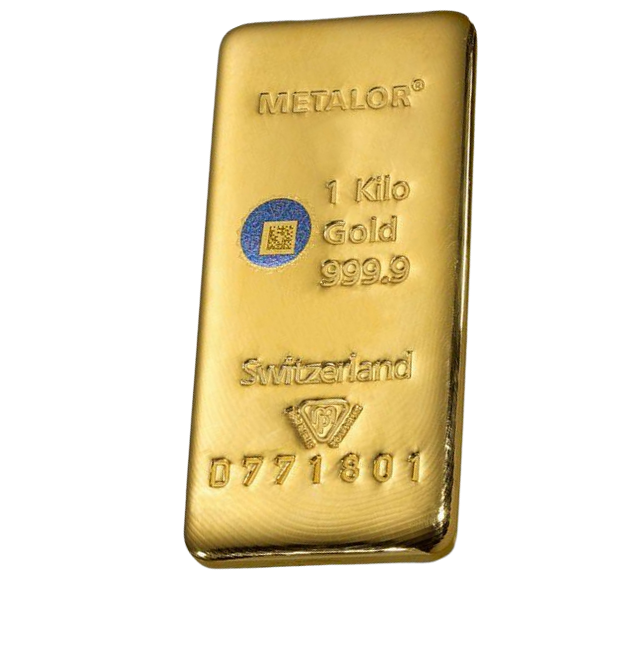 Metalor: Sztabka 1000 gramów Złota