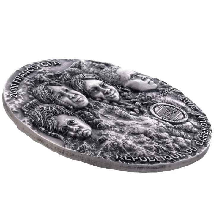 Camerun: Tempo di ribellione - Capoeira colorata 2 once d'argento 2023 Moneta antica