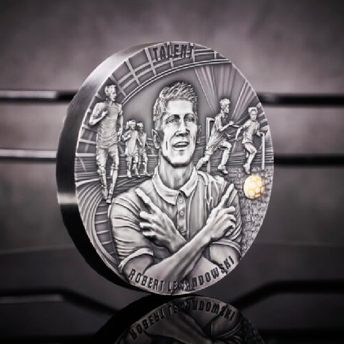 Niue Talent – Robert Lewandowski Road to Dreams 32.15 oz Silver 2022 High Relief