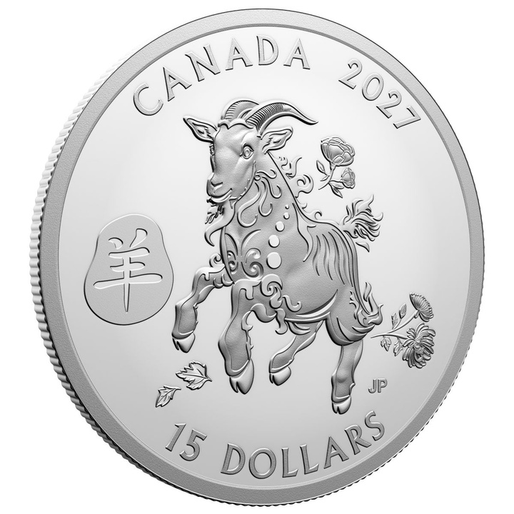 Silver Coin Lunar Year of the Goat 1 oz Silver 2027 Proof