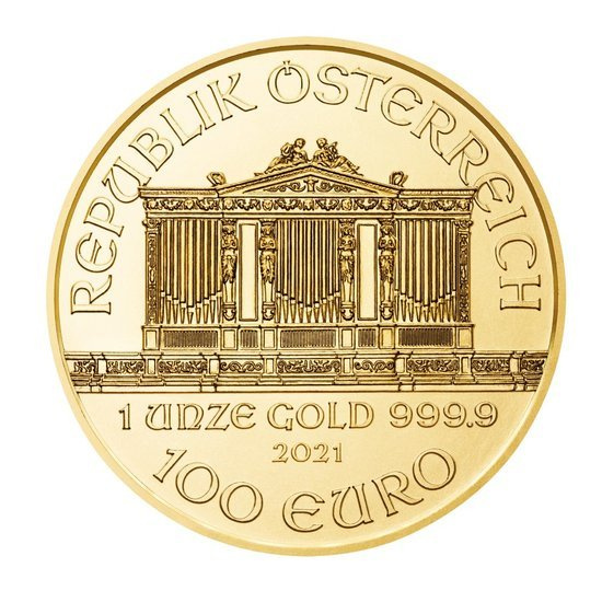 Wiener Philharmoniker 1 oz Gold 2021 PAKET 5 Stück