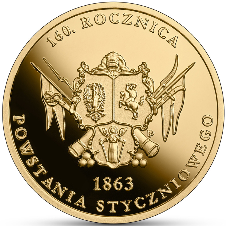 160e anniversaire de l'insurrection de janvier 200 zł Or 2023 Proof