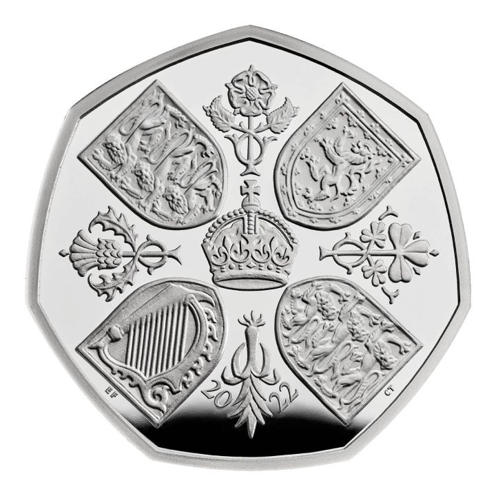 Lote de 10 monedas de plata de Su Majestad la Reina Isabel 2022 Proof