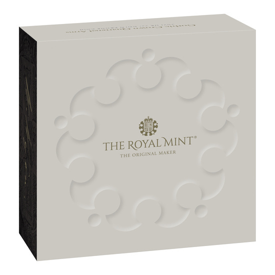 The Gothic Crown Quartered Arms 2 unce zlata 2021 Proof