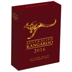 Australian Kangaroo 1 oz Gold 2016 Proof High Relief 