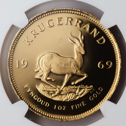Krugerrand 1 uncja Złota 1969 Proof PF68 Ultra Cameo