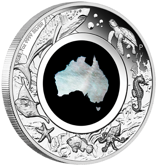 Great Southern Land 1 once d'argent 2021 Proof (pièce en nacre)