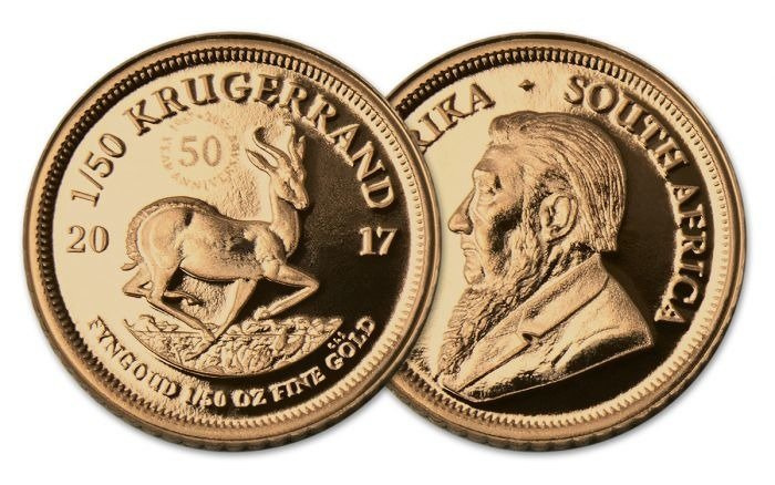 Krugerrand 1/50 oz Gold 2017 (50 Jahre) 2017