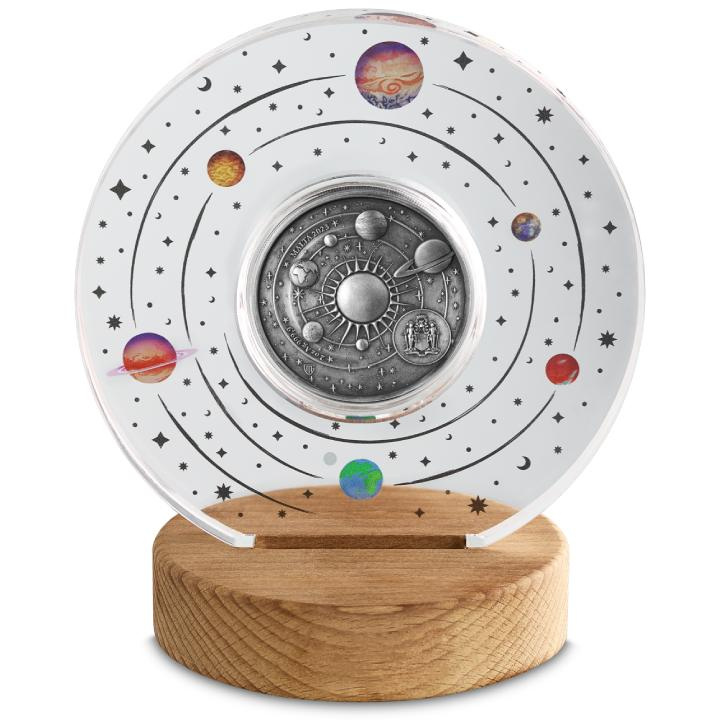 Malta: Copernicus gold-plated 2 oz Silver 2023 Antique Finish