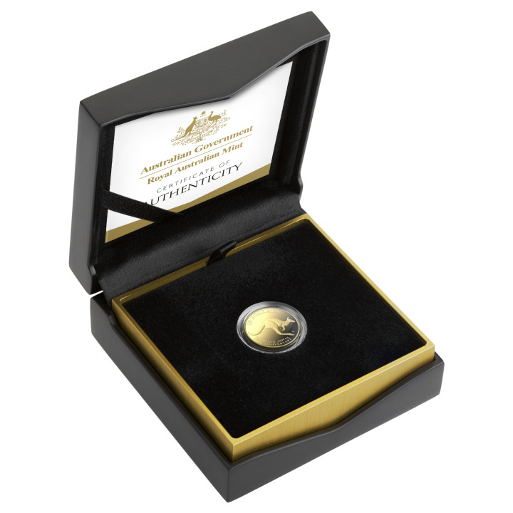 RAM : Kangaroo Series 30th Anniversary – Mob of Thirty 1/10 oz Gold 2023 Proof C" Mintmark