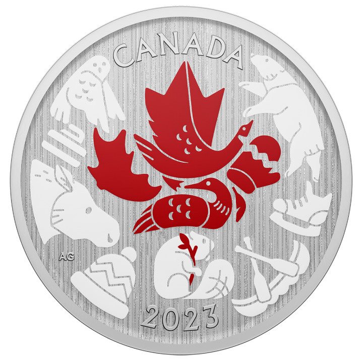 Set Canada: Mozaic de simboluri canadiene 6 monede 2023