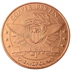 Back The Blue 1 oz Copper Round