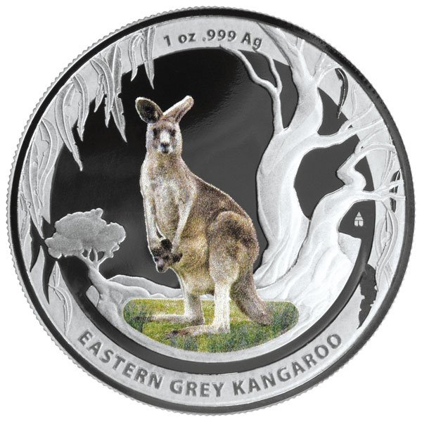 Set of 2 coins NBP/RAM: Bennet's Wallaby/Kangaroo 2 oz Silver 2013 Proof