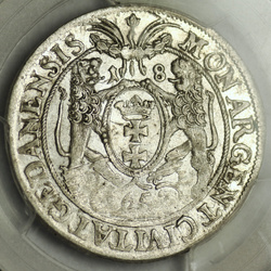 II. János Kázmér. Ort Gdańsk 1657 DL PCGS AU55