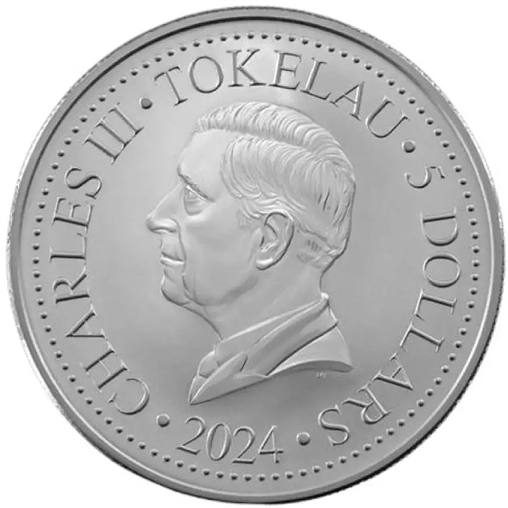 Tokelau: Mustang 1 oz Plata 2024 Prooflike