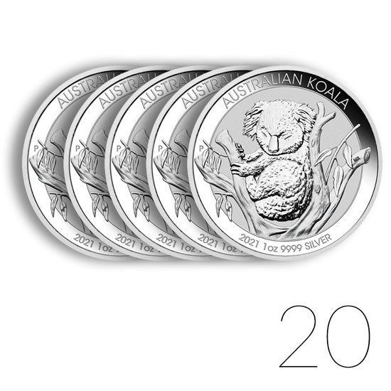 Koala 1 oz Silver 2021 Investment Sets 20 Pc.