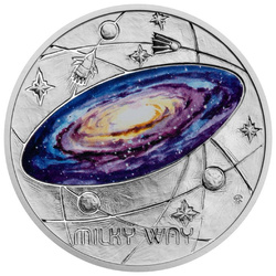 Niue: La Via Lattea - La Via Lattea colorata $1 Argento 2022 Proof