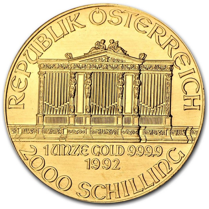 Vídeňská filharmonie 1 unce zlata 1992