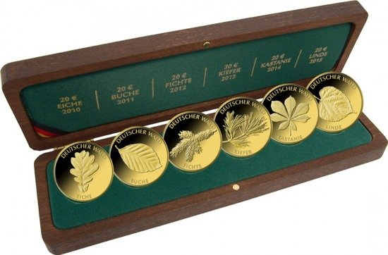 Set de 6 monedas de Oro "Bosque Alemán