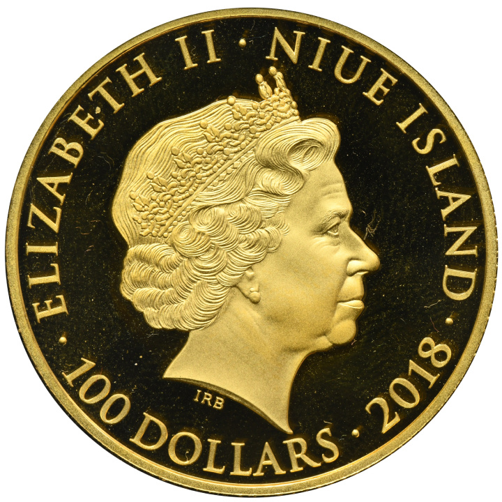 Niue: Johannes Paul II "Habemus Papam" farbig 100 Dollar Gold 2018 Proof