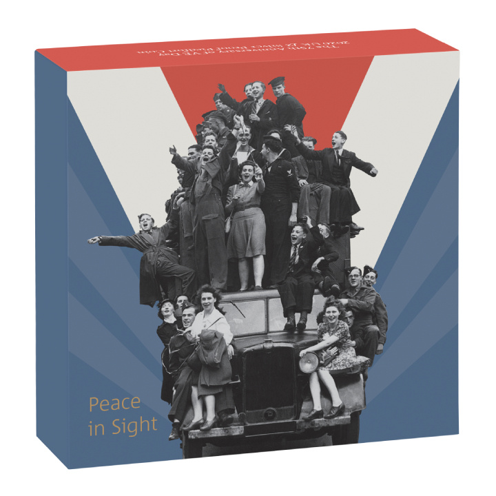 The 80th Anniversary of VE Day 50p Stříbro 2025 Proof Piedfort