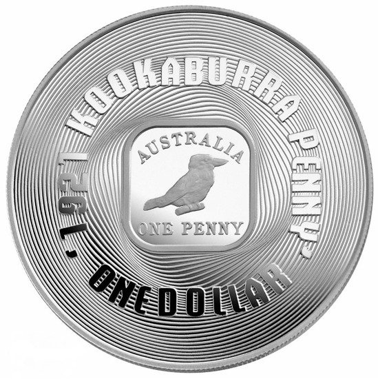 Kookaburra One Penny 60 g ezüst 2008