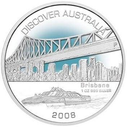 Discover Australia: Brisbane 1 uncja Srebra 2008 Proof