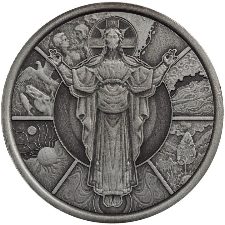 Samoa: The Creator 1/2 oncia d'argento 2024 Antiqued Coin