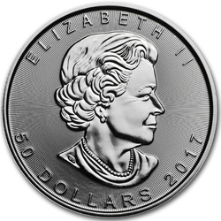 Canadian Maple Leaf 1 oz Platino 2017