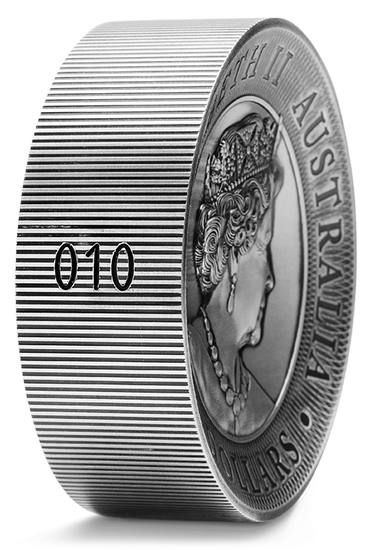 Dragon & Tiger 2000 gram Silber 2022 Antiqued High Relief