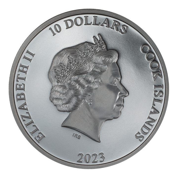 Cook Islands: Train - Steam Dream 2 uncje Srebra 2023 Black Proof High Relief