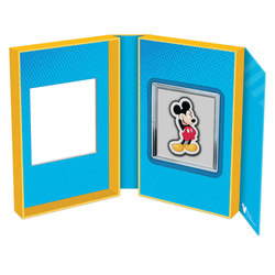Niue: Disney - Mickey Mouse coloreado 1 oz Plata 2021 Proof con forma de moneda