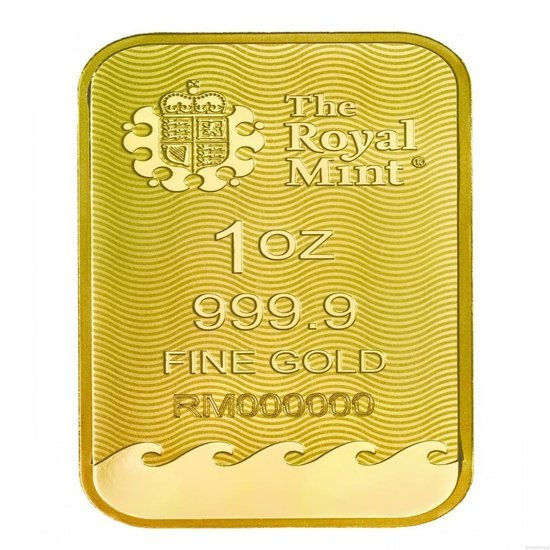 1 unce zlatá slitka Britannia