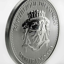 Congo: Gorila de espalda plateada 1 oz Plata 2019