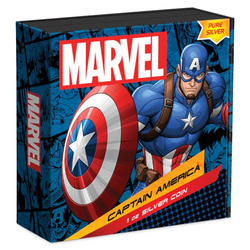 Niue: Marvel - Captain America coloured 1 oz Silver 2023 Proof