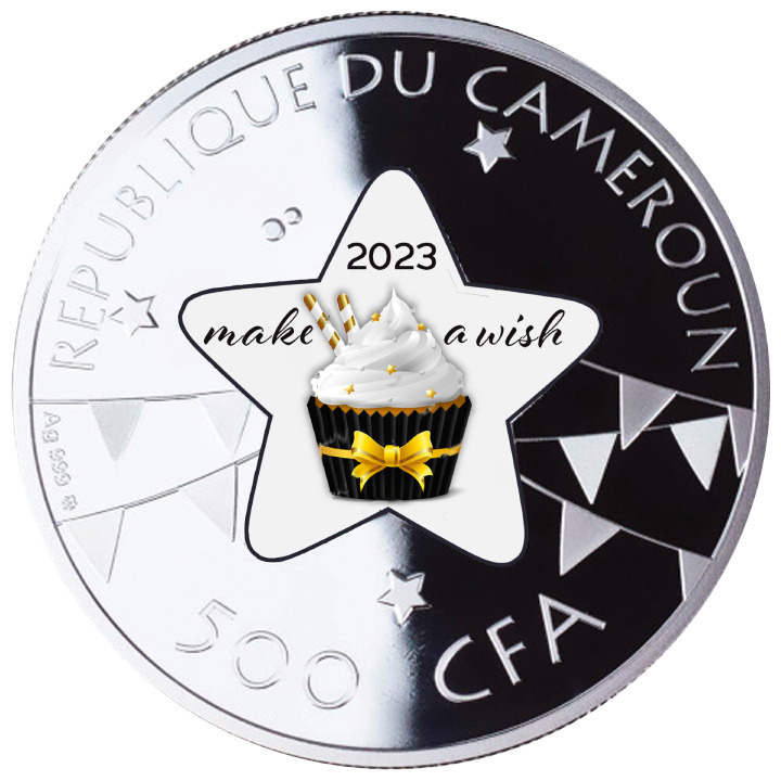 Camerún: Cumpleaños Moneda de color Plata 2023 Proof