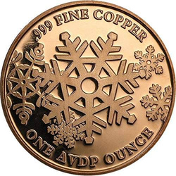 Feliz Navidad y Próspero Año Nuevo 1 oz Cobre