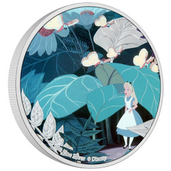 Niue : Disney Alice au pays des merveilles - Alice colorée 1 once d'argent 2021 Proof