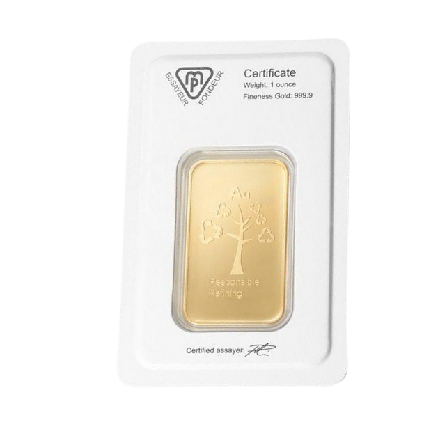 Gold Bar Metalor 1 oz LBMA GD Refiner