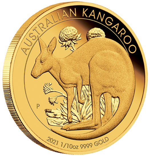 Australijski Kangur 1/10 uncji Złota 2021 Proof