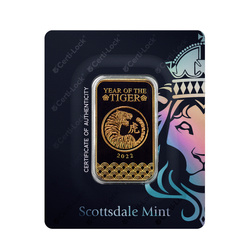 Sztabka Rok Tygrysa 1 uncja Złota 2022