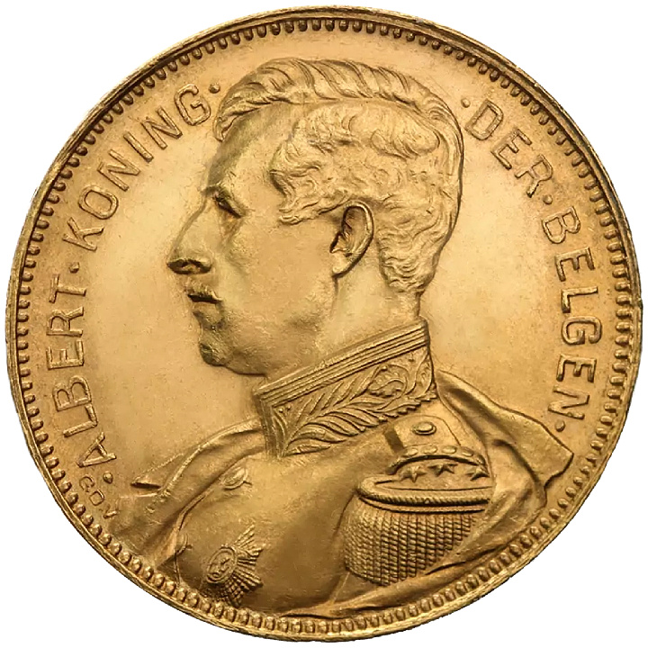 Belgia, 20 Franków Albert I 1909 -1934