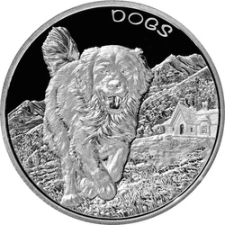 Fiji: Dogs 1 oz Silver 2022 Prooflike High Relief 