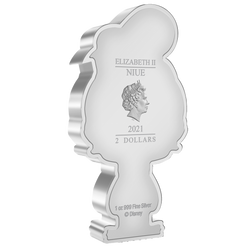 Niue: Disney - Moneda Chibi de Donald, coloreada, 1 onza de plata, 2021, calidad Proof