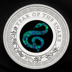 Perth Mint: Lunar III - Jahr der Schlange 1 oz Silber 2025 Proof Opal